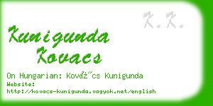 kunigunda kovacs business card